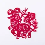 Jpg photo hình con dê cắt giấy kiểu trung quốc Chinese-style paper-cut goat 11441