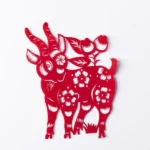 Jpg photo hình con dê cắt giấy kiểu trung quốc Chinese-style paper-cut goat 11447