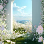 Jpg photo bãi cỏ cổng hoa hình nền lawn, flower gate, wallpaper 11644