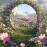 Jpg photo bãi cỏ cổng hoa hình nền lawn, flower gate, wallpaper 11665