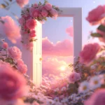 Jpg cổng hoa màu hồng hình nền Pink flower arch wallpaper 11677