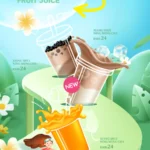 Psd poster thiết kế trà sữa design for bubble tea 13286