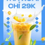 Psd poster thiết kế trà xoài design for mango bubble tea 13289