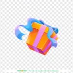 Png hộp quà nền trong suốt gift box with transparent background 14364