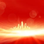 Psd background màu đỏ thành phố red city 12113