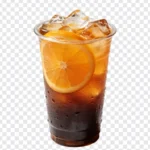 Png ly nước đào nước cam nền trong suốt glass of peach juice or orange juice with a transparent base 12662