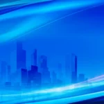 Psd background anh sáng xanh dương thành phố blue city light 13405