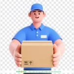PNG hình 3D người đàn ông giao hàng image of a delivery man 11204