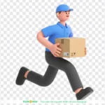 PNG hình 3D người đàn ông giao hàng image of a delivery man 11207