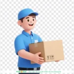 PNG hình 3D người đàn ông giao hàng image of a delivery man 11210