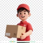 PNG hình 3D người đàn ông giao hàng image of a delivery man 11222