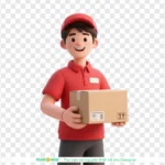 PNG hình 3D người đàn ông giao hàng image of a delivery man 11225
