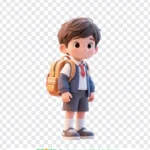 Png hình 3D trẻ em học sinh children and students 12389
