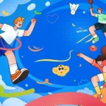 Psd hình vẽ minh hoạ thể thao sports illustrations 12865