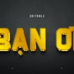 Psd text effect gold hiệu ứng chữ 13977