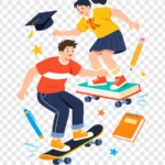 Png học sinh sinh viên hình vẽ nền trong suốt Student drawing with transparent background 15143