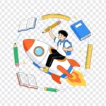 Png học sinh sinh viên hình vẽ nền trong suốt Student drawing with transparent background 15146
