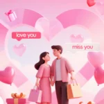 Psd màu hồng tình yêu Pink Valentine’s Day 15384