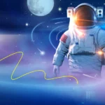 Psd phi hành gia vũ trụ dãi ngân hà Space astronaut galaxy 15601