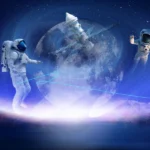 Psd phi hành gia vũ trụ dãi ngân hà Space astronaut galaxy 15604