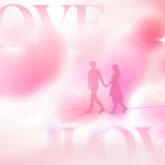 Psd hình nền trái tim màu hồng tình yêu Pink heart love wallpaper 14959