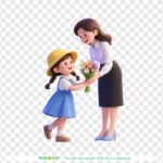 Png mẹ và con gái nền trong suốt mother and daughter with a transparent background 15104