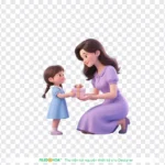 Png mẹ và con gái nền trong suốt mother and daughter with a transparent background 15110