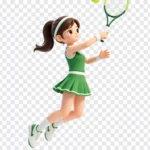 Png cô bé chơi cầu long little girl playing badminton 16182