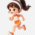 Png cô bé chạy bộ little girl jogging 16176