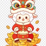 Vector hình con dê năm mới 2027 Goat vector for the 2027 New Year 17559