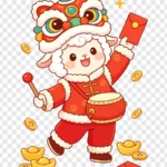 Vector hình con dê năm mới 2027 Goat vector for the 2027 New Year 17565