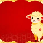 Psd năm mới con dê màu đỏ 2027 Red Goat New Year 17276