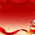 Psd năm mới con dê màu đỏ 2027 Red Goat New Year 17279