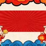 Psd năm mới con dê màu đỏ 2027 Red Goat New Year 17282
